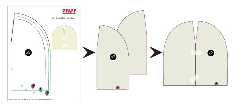 Childrens hat fix template