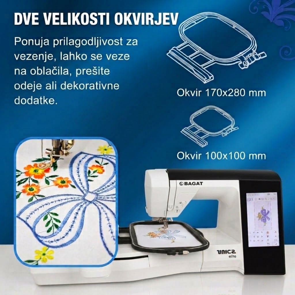 BAGAT Unica Elite - računalniški šivalni in vezilni stroj 3 BAGAT Unica Elite 2 1