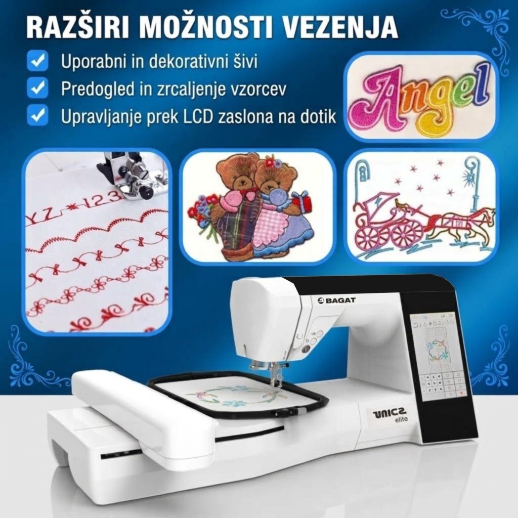 BAGAT Unica Elite - računalniški šivalni in vezilni stroj 5 BAGAT Unica Elite 3 1
